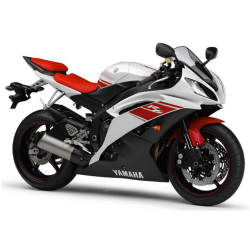 Yamaha YZF-R6 2008 - WHITE/RED VERSION DECALS SET