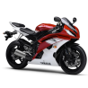 Yamaha YZF-R6 2009 - RED/WHITE VERSION DECALS SET