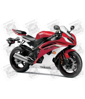 STICKERS Yamaha YZF-R6 2013 - RED/WHITE DECALS SET (Compatible Product)