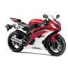 Yamaha YZF-R6 2013 - RED/WHITE DECALS SET