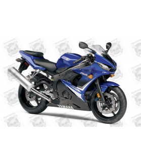 STICKERS Yamaha YZF-R6S YEAR 2008 - BLUE VERSION DECALS SET (Compatible Product)