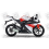 Yamaha YZF-R125 2008 - WHITE/RED VERSION DECALS SET (Prodotto compatibile)