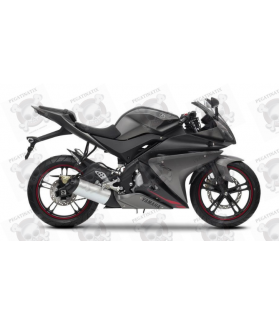 Yamaha YZF-R125 2012 - BLACK VERSION DECALS SET (Compatible Product)