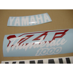Yamaha YZF 1000R 1996 - WHITE/RED VERSION DECALS SET