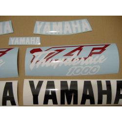 Yamaha YZF 1000R 1996 - WHITE/RED VERSION DECALS SET