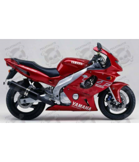 Yamaha YZF 600R 2000 - WINE RED VERSION DECALS SET (Compatible Product)