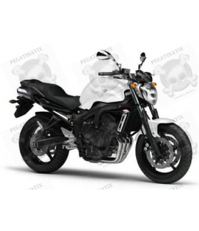YAMAHA FZ6 S2 2007 - WHITE VERSION DECALS SET (Compatible Product)