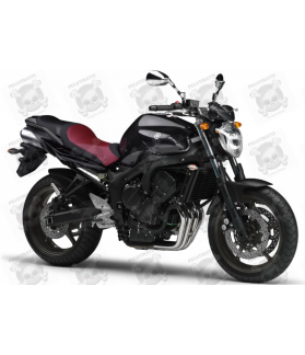 STICKERS YAMAHA FZ6 S2 2009 - BLACK VERSION DECALS SET (Compatible Product)