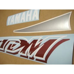 YAMAHA TDM 850 2001 BURGUNDY/SILVER VERSION DECALS SET