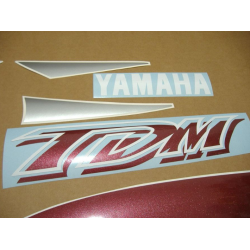YAMAHA TDM 850 2001 BURGUNDY/SILVER VERSION DECALS SET