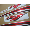 YAMAHA YZF-R1 2009-2012 CUSTOM CHROME RED DECALS SET