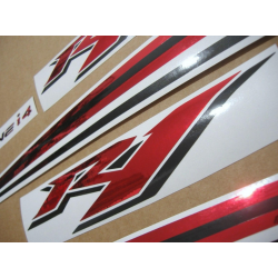 YAMAHA YZF-R1 2009-2012 CUSTOM CHROME RED DECALS SET