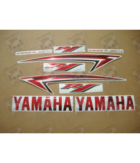 YAMAHA YZF-R1 2009-2012 CUSTOM CHROME RED DECALS SET (Produit compatible)