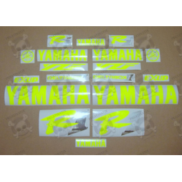 YAMAHA YZF-R1 98-01 CUSTOM NEON YELLOW DECALS SET