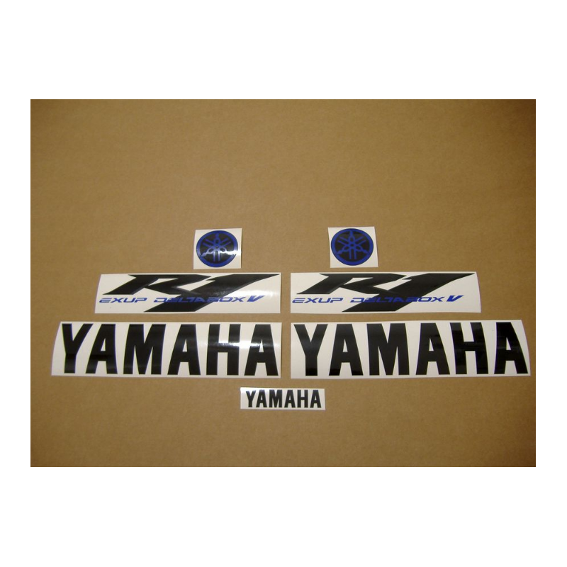 YAMAHA YZF-R1 CUSTOM BLACK DECALS SET