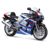 Suzuki GSX-R 600 2000 - WHITE/BLUE VERSION DECALS SET