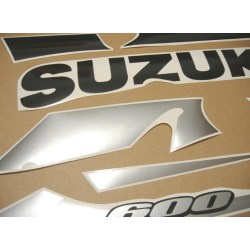 Suzuki GSX-R 600 2002 - BLACK/YELLOW/SILVER VERSION DECALS SET