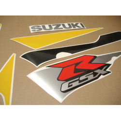 Suzuki GSX-R 600 2002 - BLACK/YELLOW/SILVER VERSION DECALS SET