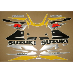 Suzuki GSX-R 600 2002 - BLACK/YELLOW/SILVER VERSION DECALS SET