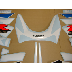 Suzuki GSX-R 600 2002 - WHITE/BLUE VERSION VERSION DECALS SET