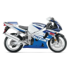 Suzuki GSX-R 600 2002 - WHITE/BLUE VERSION VERSION DECALS SET