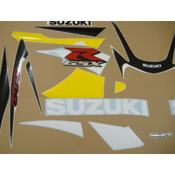 Suzuki GSX-R 600 2002 - YELLOW/BLACK VERSION DECALS SET