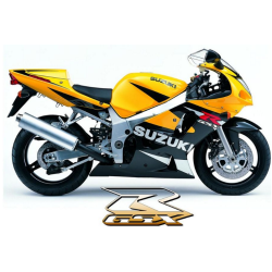 Suzuki GSX-R 600 2002 - YELLOW/BLACK VERSION DECALS SET