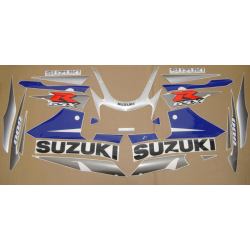 SUZUKI GSX-R 600 2002 BLUE/SILVER VERSION DECALS SET
