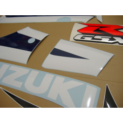 Suzuki GSX-R 600 2003 - WHITE/BLUE VERSION DECALS SET