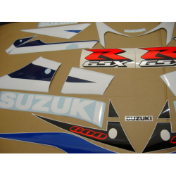Suzuki GSX-R 600 2003 - WHITE/BLUE VERSION DECALS SET