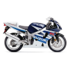 Suzuki GSX-R 600 2003 - WHITE/BLUE VERSION DECALS SET