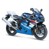 Suzuki GSX-R 600 2004 - WHITE/BLUE VERSION DECALS SET