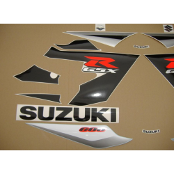 Suzuki GSX-R 600 2005 - SILVER/BLACK VERSION DECALS SET