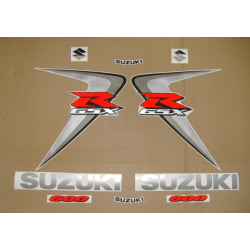 Suzuki GSX-R 600 2006 - WHITE/SILVER VERSION DECALS SET