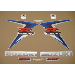 SUZUKI GSX-R 600 2007 - BLUE/BLACK VERSION DECALS SET