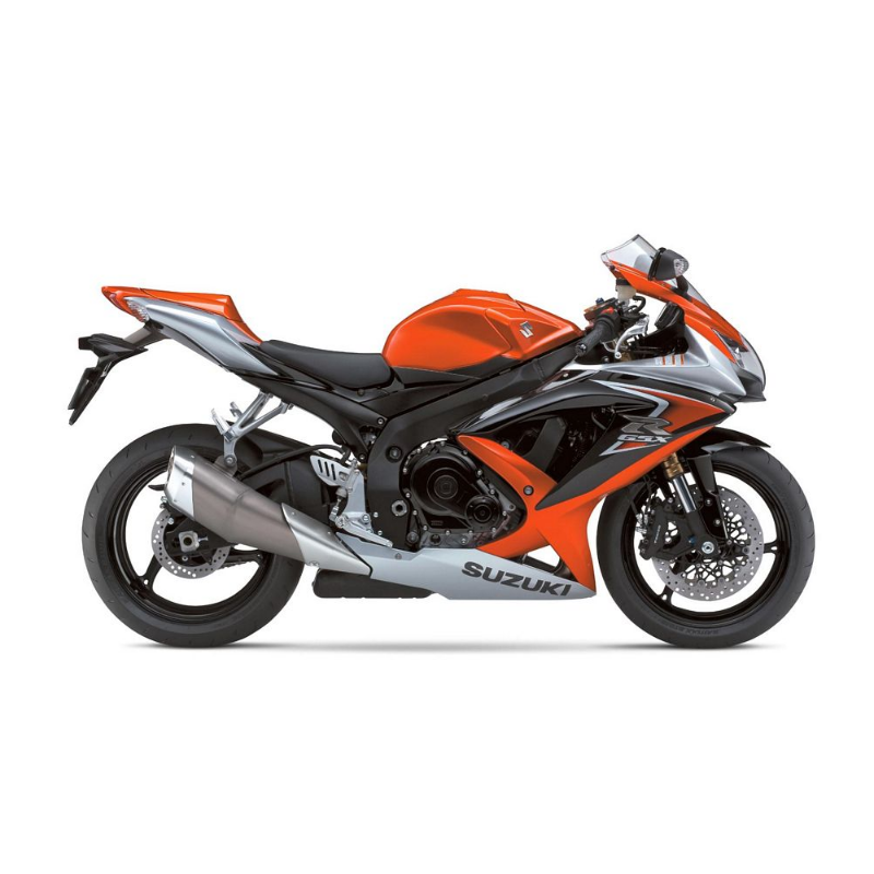 Suzuki GSX-R 600 2008 - ORANGE/SILVER VERSION DECALS SET