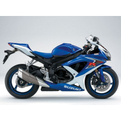 Suzuki GSX-R 600 2008 - WHITE/BLUE VERSION DECALS SET