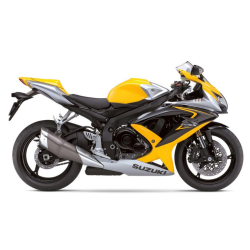 Suzuki GSX-R 600 2008 - YELLOW/SILVER VERSION DECALS SET