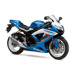 Suzuki GSX-R 600 2009 - WHITE/BLUE VERSION DECALS SET