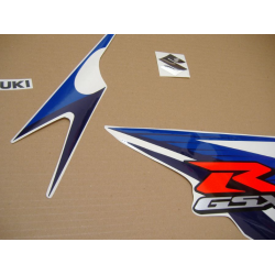 Suzuki GSX-R 600 2012 - WHITE/BLUE VERSION DECALS SET