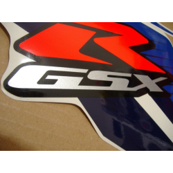 Suzuki GSX-R 600 2012 - WHITE/BLUE VERSION DECALS SET