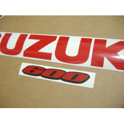 Suzuki GSX-R 600 2013 - WHITE/BLACK VERSION DECALS SET