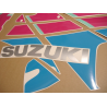 SUZUKI GSX-R 750 1992 - BLACK/PINK VERSION DECALS SET