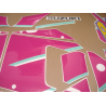 SUZUKI GSX-R 750 1992 - BLACK/PINK VERSION DECALS SET