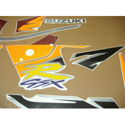 SUZUKI GSX-R 750 1995 - BLACK/BURGUNDY VERSION DECALS SET