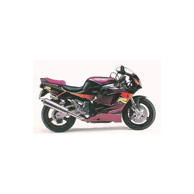 SUZUKI GSX-R 750 1995 - BLACK/BURGUNDY VERSION DECALS SET