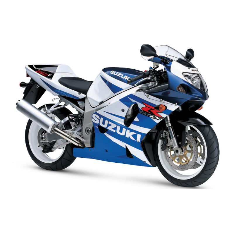 Suzuki GSX-R 750 2002 - WHITE/BLUE VERSION DECALS SET