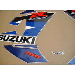 Suzuki GSX-R 750 2004 - WHITE/BLUE VERSION DECALS SET