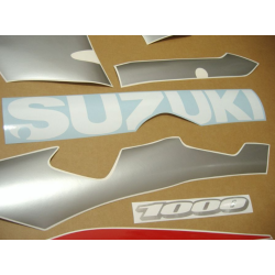 Suzuki GSX-R 1000 2001 - WHITE/BLUE VERSION DECALS SET