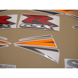 Suzuki GSX-R 1000 2007 - ORANGE/BLACK VERSION DECALS SET
